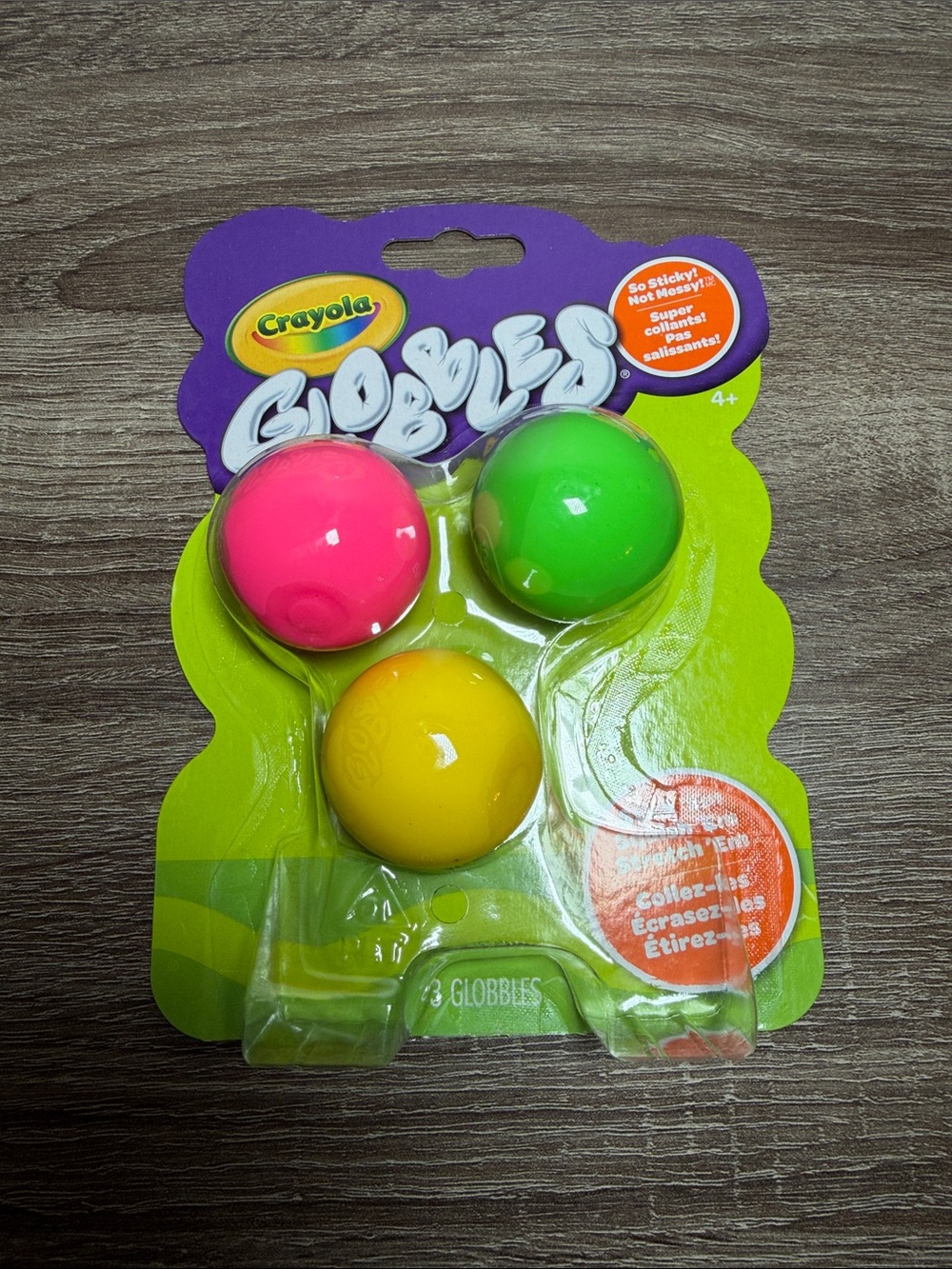 Crayola Globbles Neon Pink, Lime Green & Sunny Yellow Sticky Balls